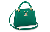 LOUIS VUITTON Capucines Cow Leather Shoulder Bag Women's Green