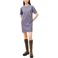 HERMES Short-Sleeved Dresses Women's Cloud Gray