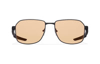 PRADA Metal Irregular Shape Sunglasses Men's Black