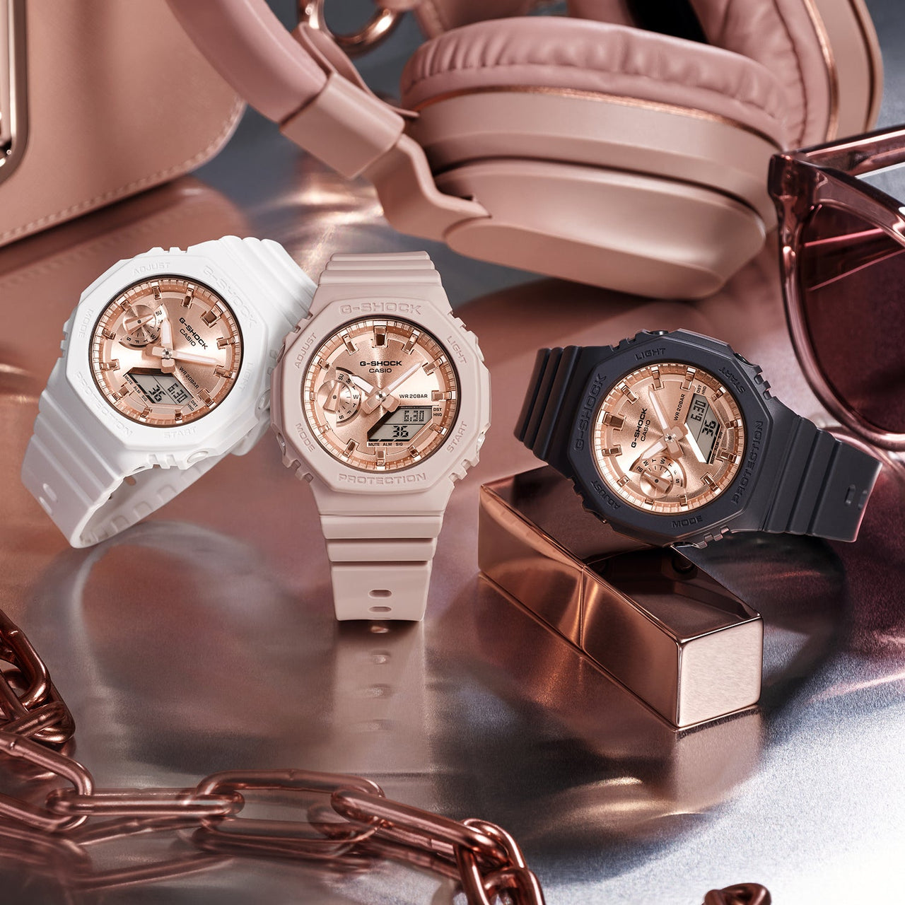 (WMNS) CASIO G-Shock Digital-Analog 'Pale Pink' GMA-S2100MD