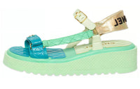 CHANEL Beach Sandals Women's Blue Green