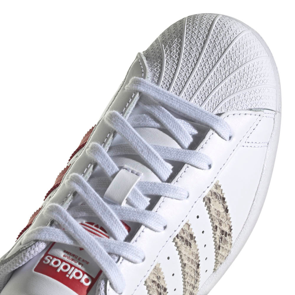 (WMNS) adidas originals Superstar 'Cloud White Wonder White Better Scarlet' HQ1918