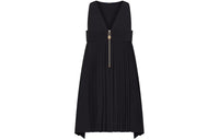 LOUIS VUITTON Mini V-Neck Pleat Dress