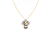 LOUIS VUITTON Vivienne Ox Pendant 3 Golds Lacquer Diamonds & Colored Gemstones