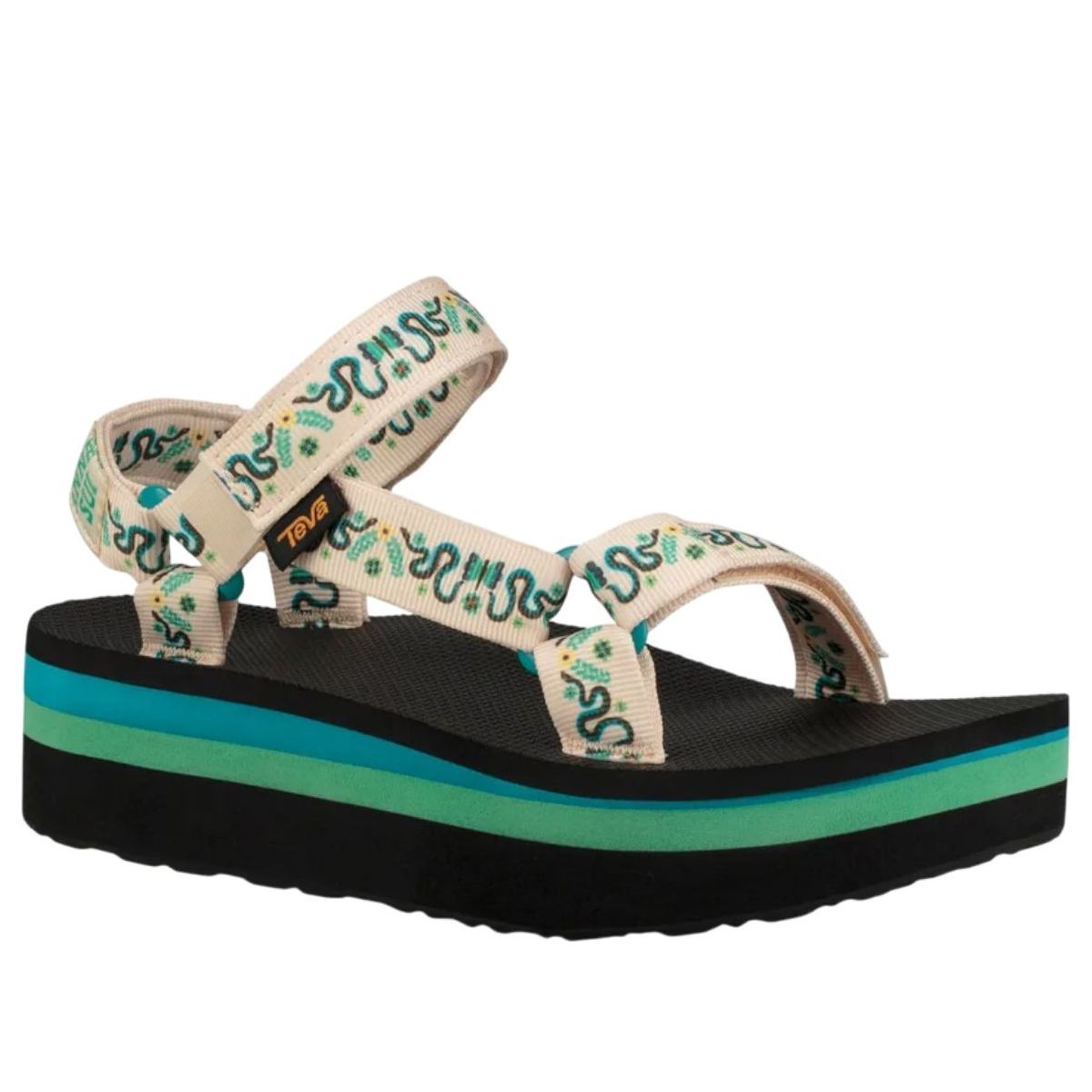 (WMNS) TEVA x Anna Sui Flatform Universal 'Green' 1106280-DPTL