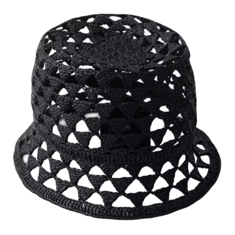 PRADA - Bucket Hats Women's Black/Tan