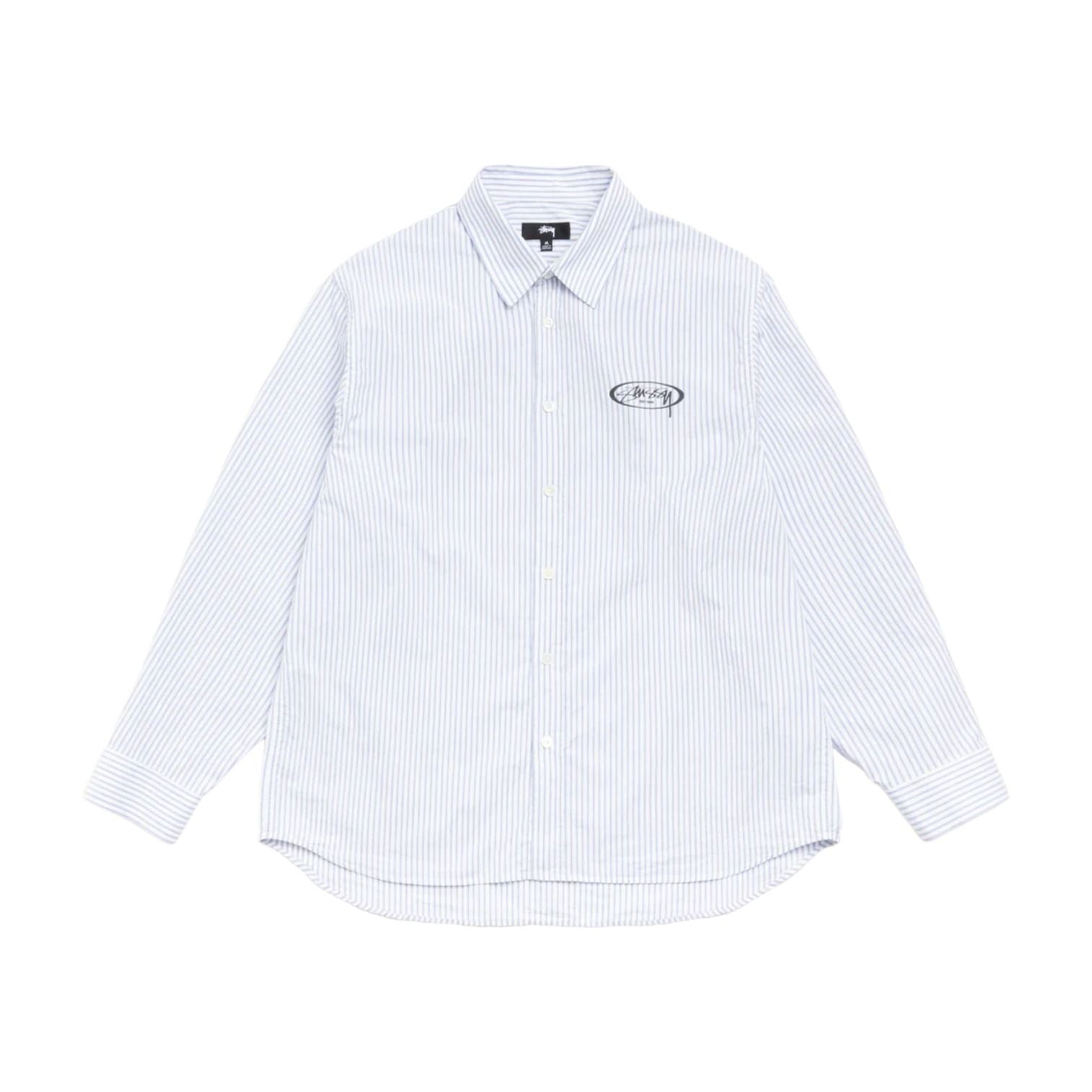 Stussy Standard Logo Shirt 'Blue Stripe' 1110387-BLUE