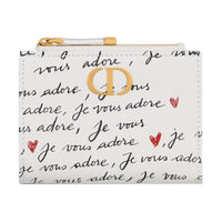 DIOR Calfskin Wallet Women's White