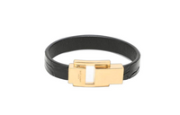 SAINT LAURENT Le Carré Leather Bracelet