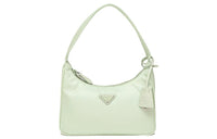 PRADA Re-Edition Recycled Nylon Patchwork Fabric Shoulder Bag Handbag Shoulder Bag Women's Aqua Green