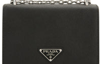 PRADA Cow Leather Shoulder Bag, Crossbody Bag Women's Black