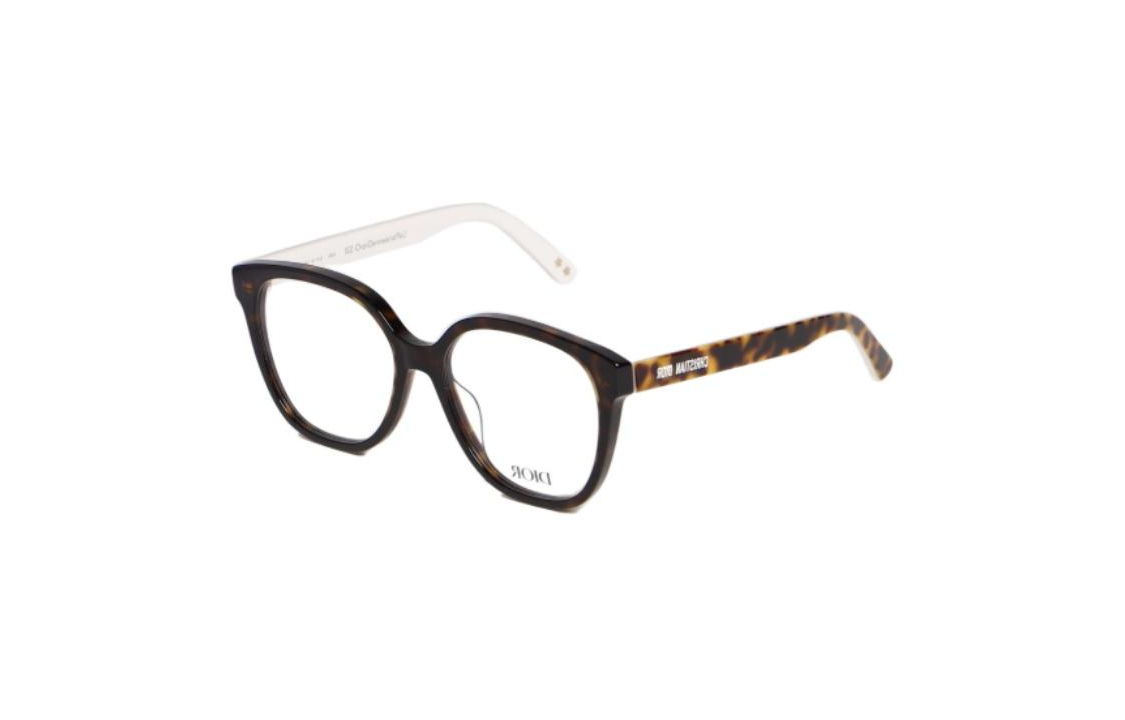 DIOR - Oval Eyeglass Frames Unisex Tortoiseshell