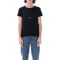 SAINT LAURENT Logo print Cotton T shirt