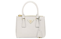 PRADA Galleria Killer Bag Leather Shoulder Bag Crossbody Bag Handbag Mini Women's White