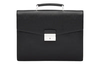 PRADA Saffiano Leather Briefcases Handbags Men's Black