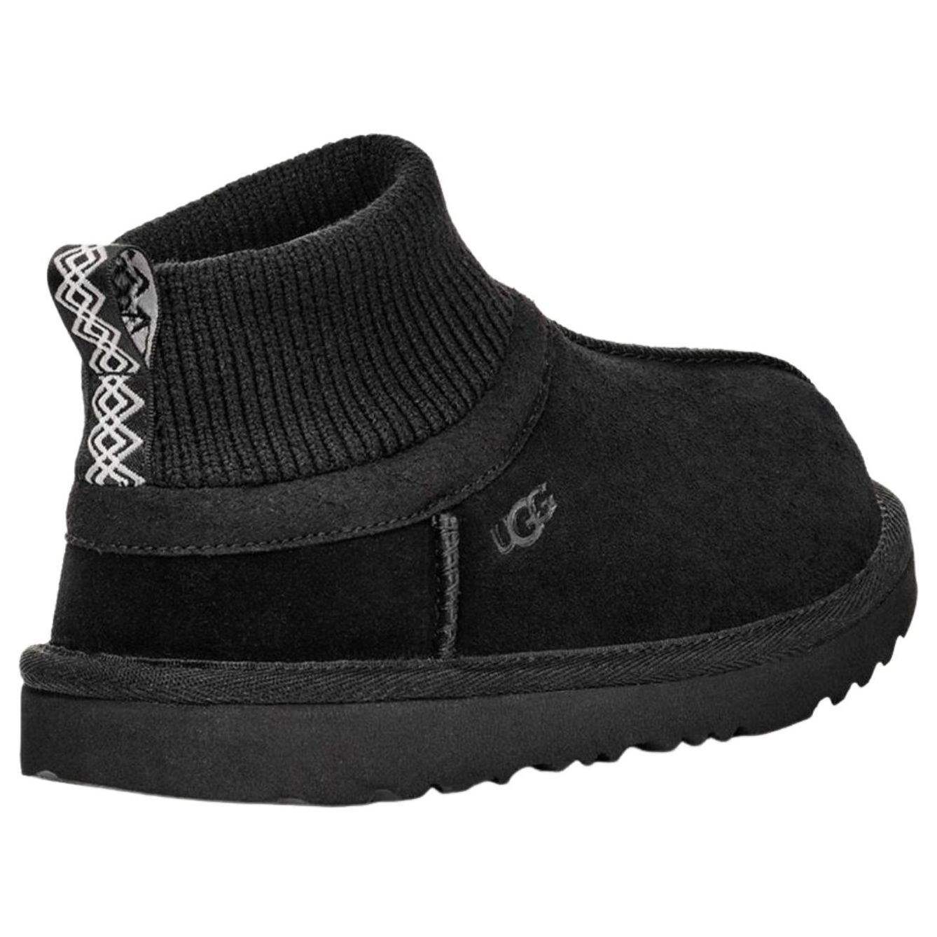 (PS) UGG Classic Ultra Stretch Cuff Slipper 'Black' 1157702K-BLK