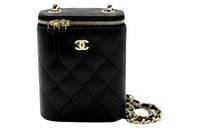 CHANEL Lambskin Camera Bag Cell Phone Pouch Shoulder Bag Crossbody Bag Women's Black
