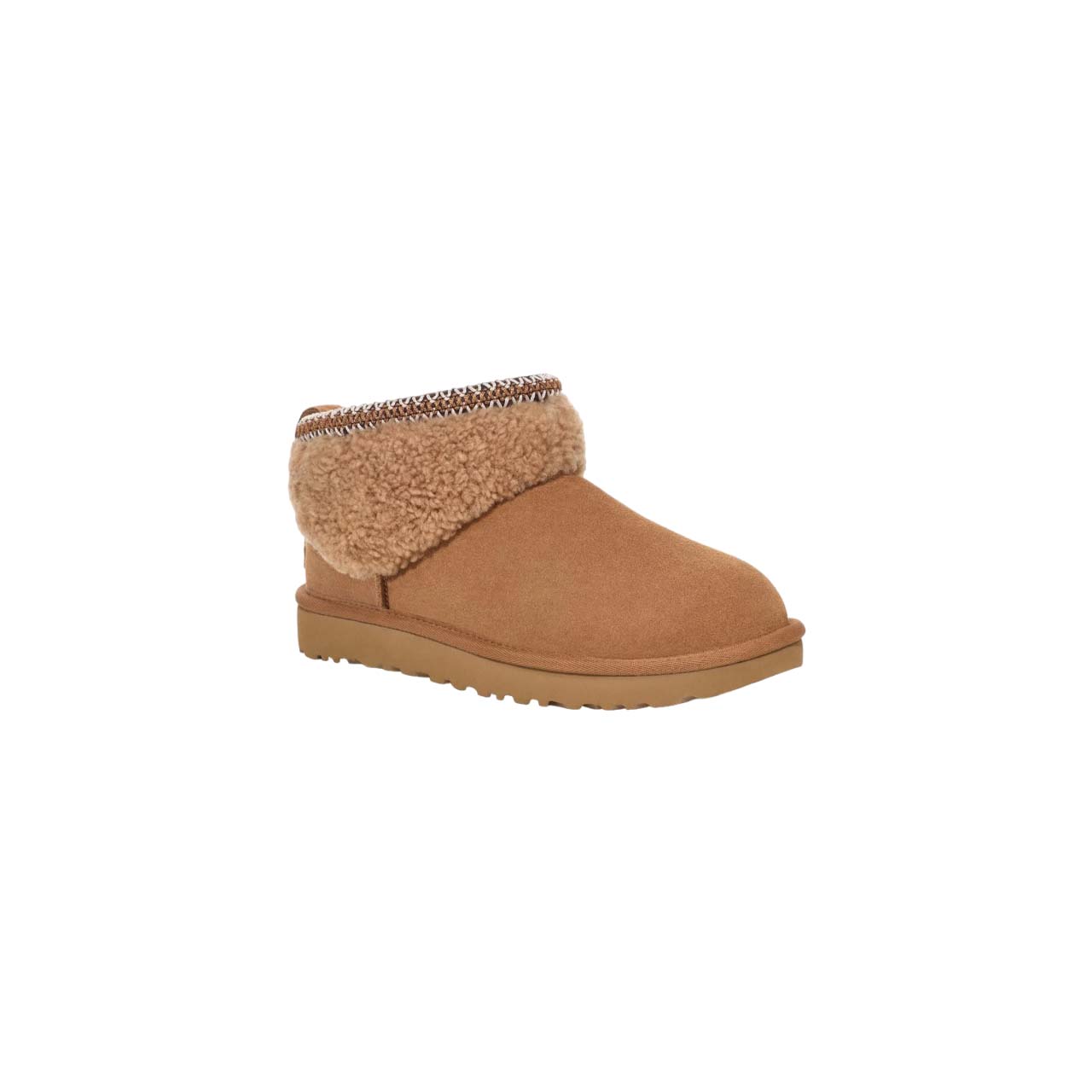 (WMNS) UGG Classic Ultra Mini Maxi Curly Boot 'Chestnut' 1158263-CHE