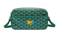 GOYARD Cap-Vert Canvas With Leather Camera Bag Shoulder Bag Crossbody Bag Small Size Unisex Green/Blue