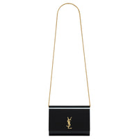 SAINT LAURENT Vicky Plexiglass Shoulder Bag Women's Black