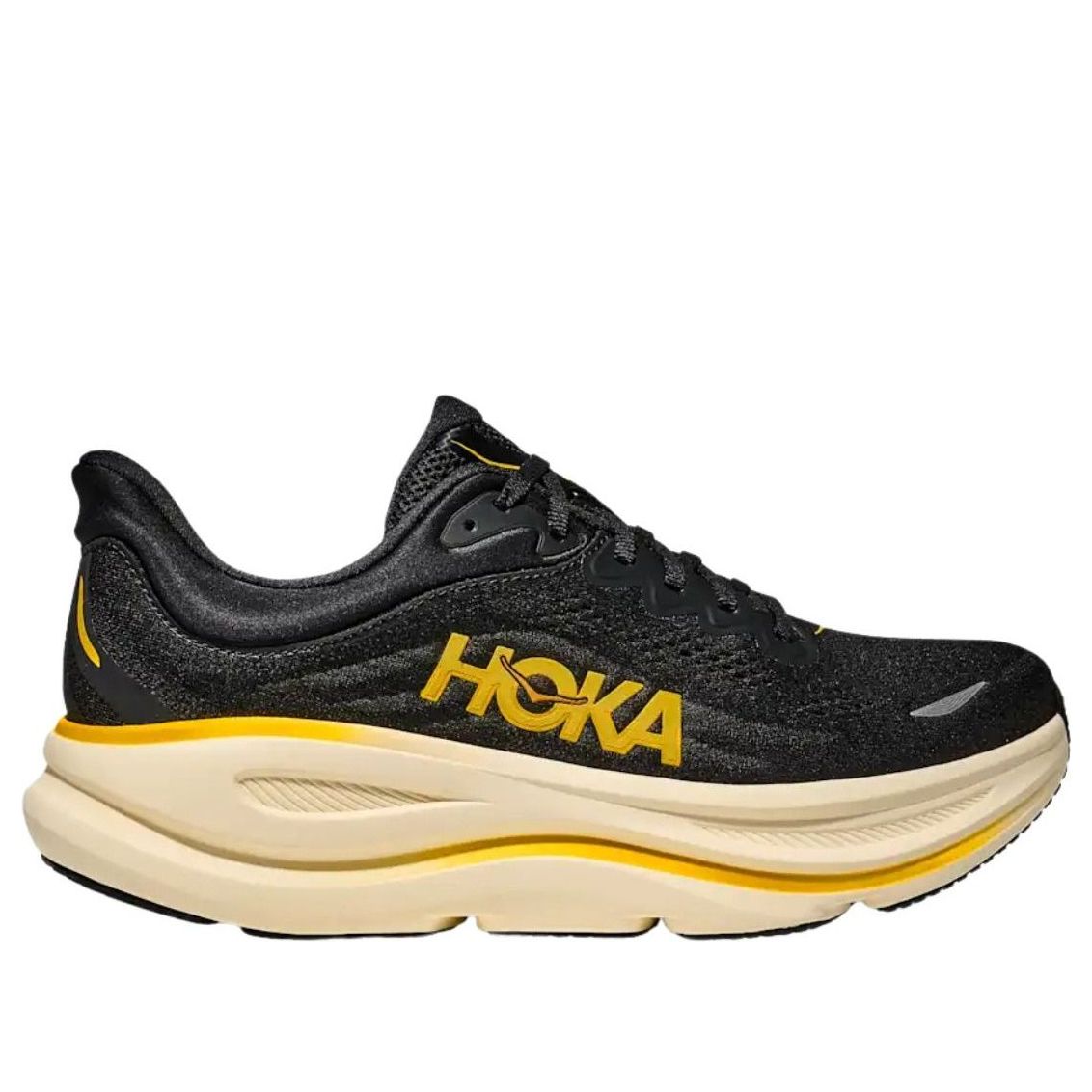HOKA ONE ONE Bondi 9 'Carbon Black Yellow Gold' 1162011-CWG