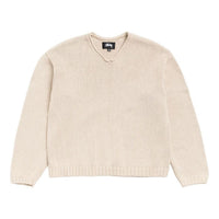Stussy Roll V Neck Sweater 'Oatmeal' 117289-OATM