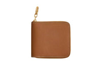 HERMES Zipengo Evercolor Calfskin Wallet Men's 37 Gold Gold Brown