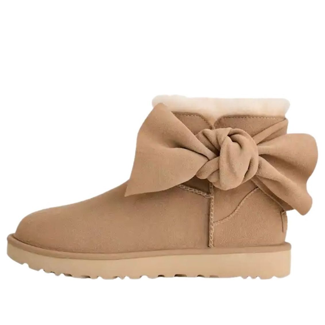 (WMNS) UGG Classic Mini Bow Boot 'Sand' 1176310-SAN