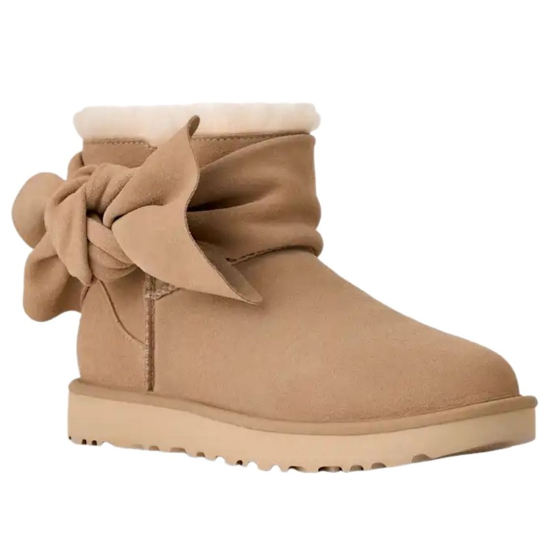 (WMNS) UGG Classic Mini Bow Boot 'Sand' 1176310-SAN