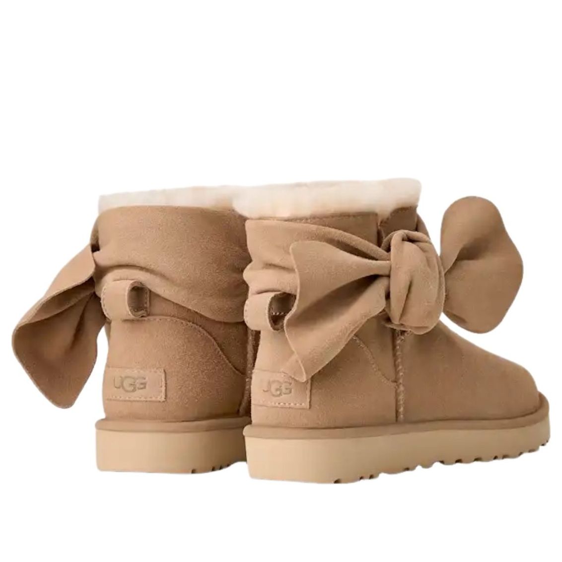 (WMNS) UGG Classic Mini Bow Boot 'Sand' 1176310-SAN