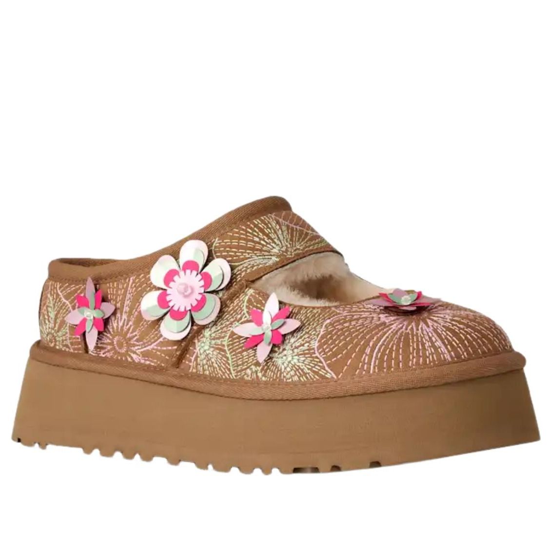 (WMNS) UGG Bea Mary Jane Meadow 'Chestnut' 1177151-CHE
