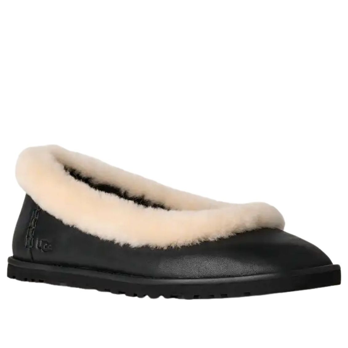 (WMNS) UGG Zora Leather Ballet Flat 'Black' 1178450-BLK