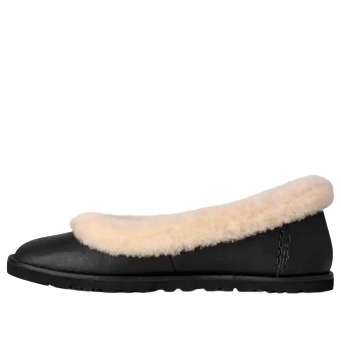 (WMNS) UGG Zora Leather Ballet Flat 'Black' 1178450-BLK