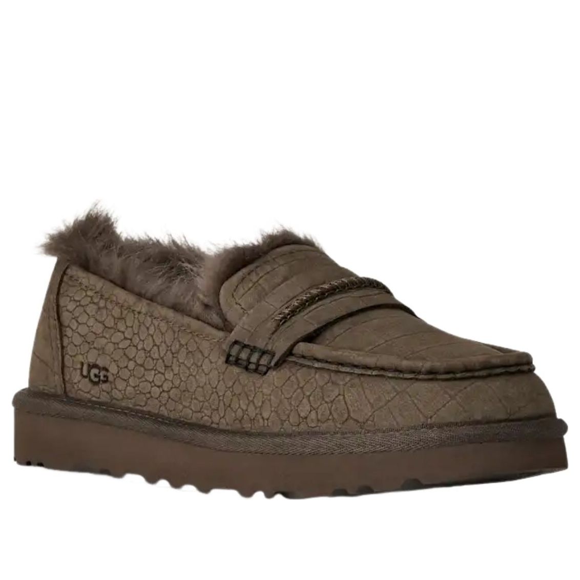 (WMNS) UGG Ellis Embossed Loafer 'Dense Smoke' 1181651-DNSS