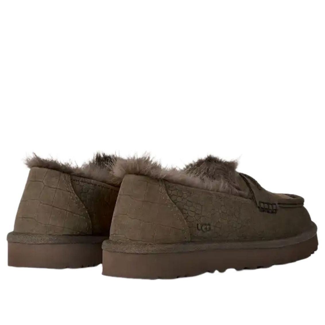 (WMNS) UGG Ellis Embossed Loafer 'Dense Smoke' 1181651-DNSS