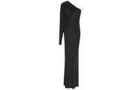 SAINT LAURENT Draped One Sleeved Dress