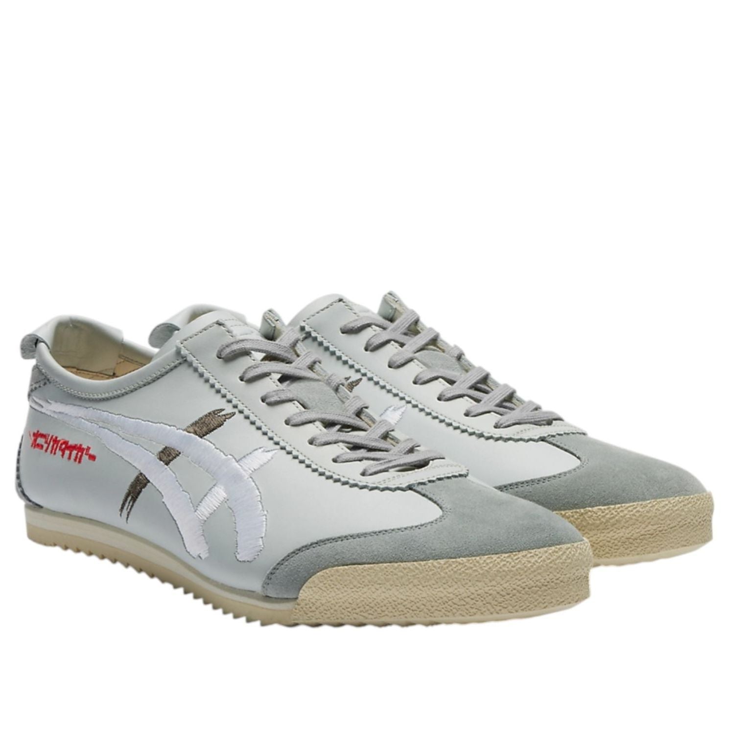 (WMNS)	Onitsuka Tiger Mexico 66 Deluxe 'Piedmont Grey White Red' 1181A119-020