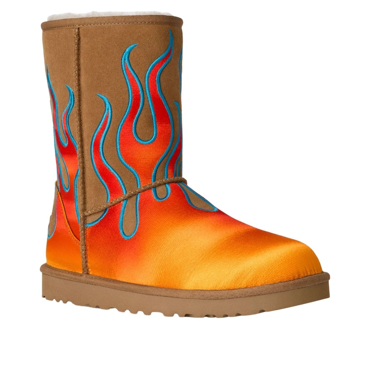 UGG x Jeremy Scott Classic Short Boot 'Flames Chestnut' 2025 1182671-CHE