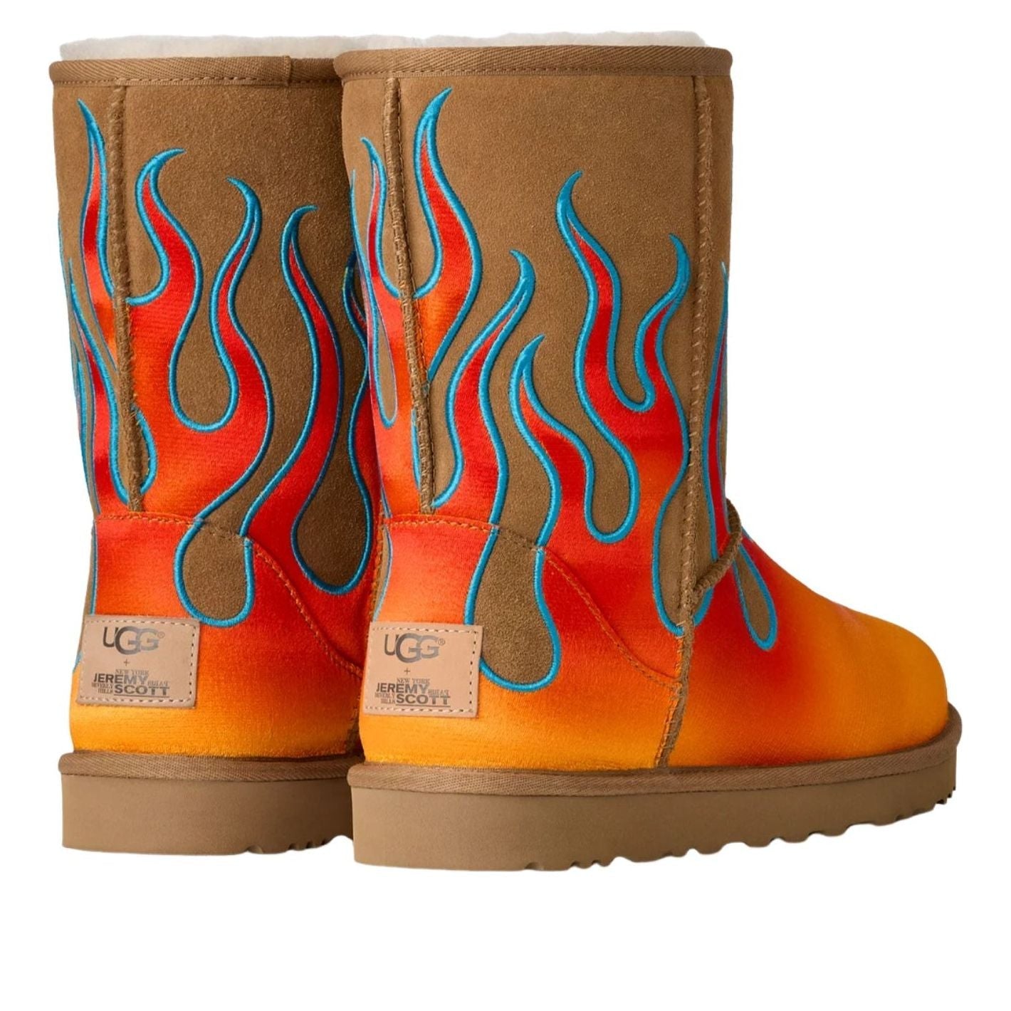 UGG x Jeremy Scott Classic Short Boot 'Flames Chestnut' 2025 1182671-CHE