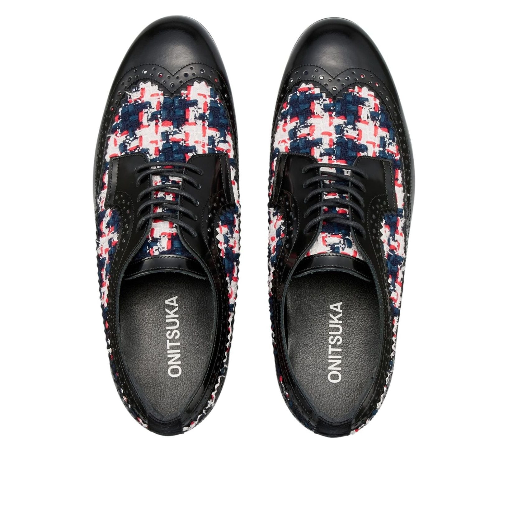 (WMNS) Onitsuka Tiger Brogue 'Black Classic Red Tweed' 1182A629-002