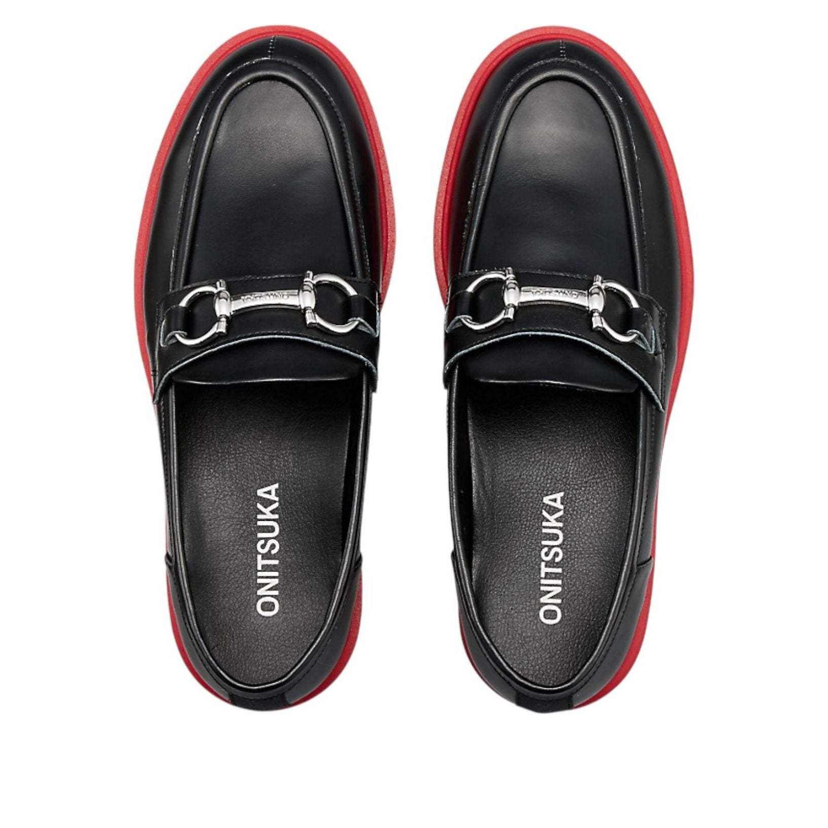 (WMNS) Onitsuka Tiger Bit Loafer 'Black Classic Red' 1182A642-001