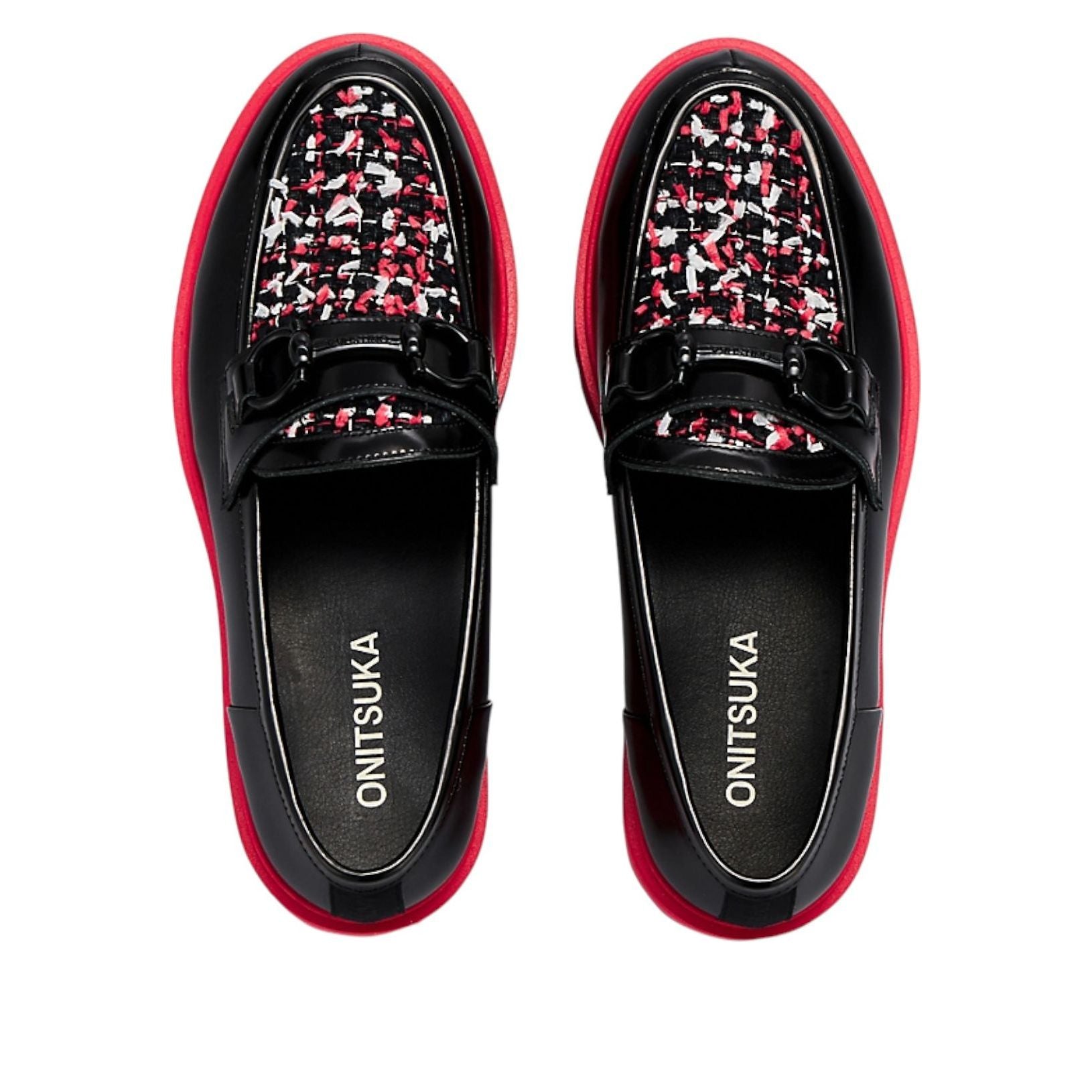(WMNS) Onitsuka Tiger Bit Loafer 'Black Classic Red' 1182A680-002