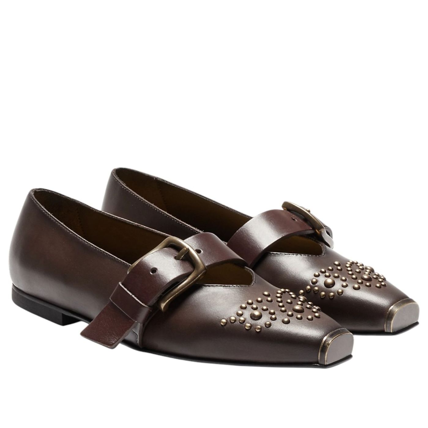(WMNS)	Onitsuka Tiger Ballerina Studs 'Brown Storm Pure Gold' 1182A682-200
