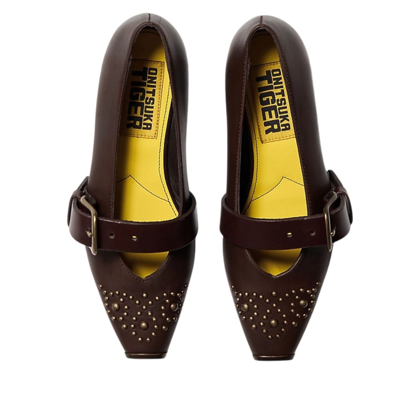 (WMNS)	Onitsuka Tiger Ballerina Studs 'Brown Storm Pure Gold' 1182A682-200