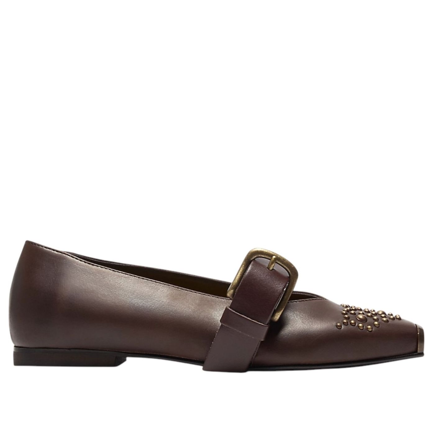 (WMNS)	Onitsuka Tiger Ballerina Studs 'Brown Storm Pure Gold' 1182A682-200