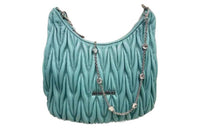 MIU MIU Soft Sheep Leather Handbag Shoulder Bag Crossbody Bag Women's Blue