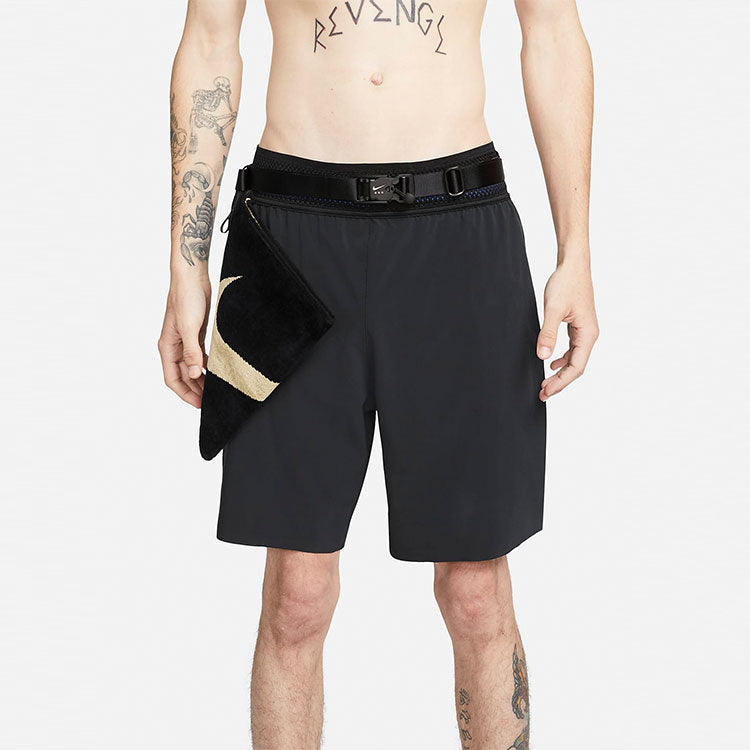 Men's Nike x MMW Crossover Solid Color Yoga 3 In 1 Sports Shorts Black DD9440-010