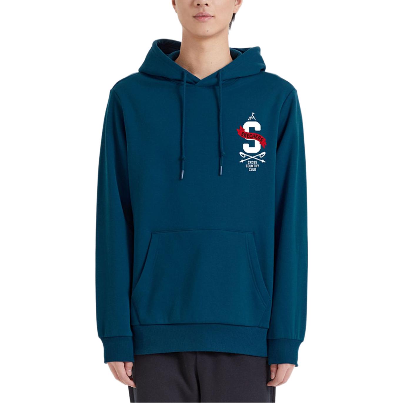 Skechers Cartoon Graphic Drawstring Hoodie 'Navy Black White Grey' L422U239