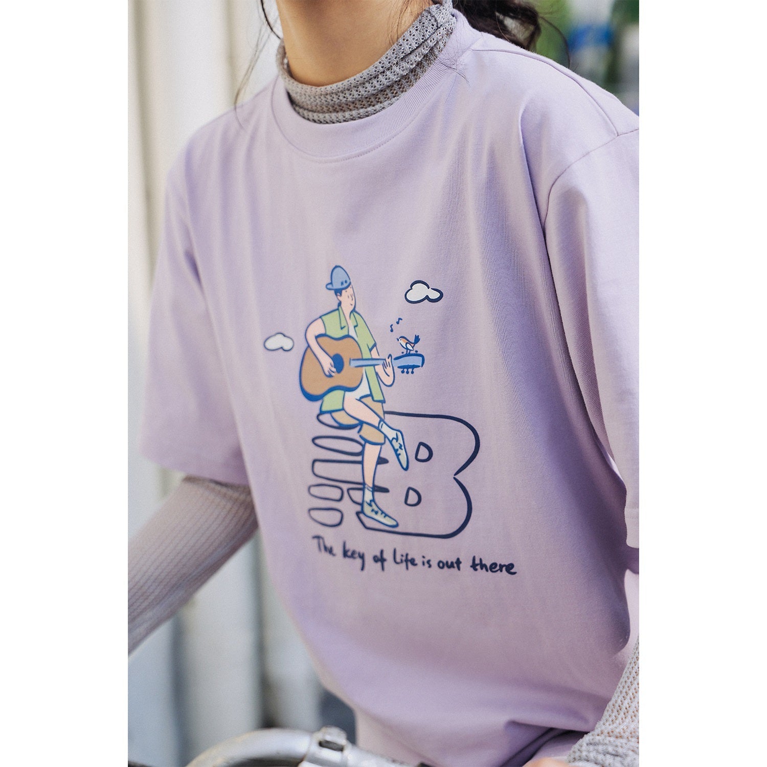 New Balance x PK Guitar Graphic T-Shirt Asia Sizing 'Light Purple' NEE26021-DV