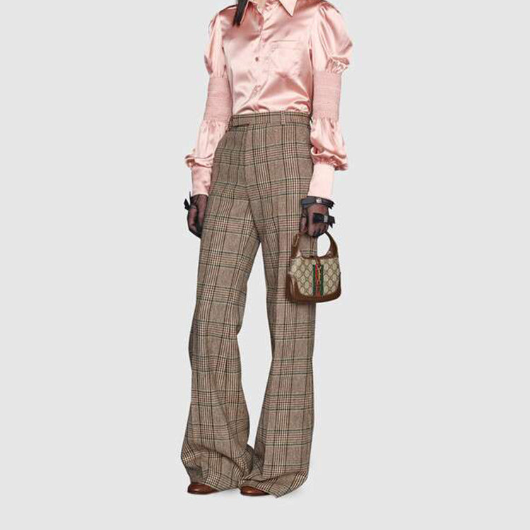 (WMNS) Gucci Jackie 1961 SeriesGG Canvas Clutch Single Shoulder Bag 'Brown Monogram' 637092-HUHHG-8565